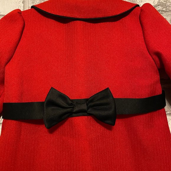 Iris & Ivy Baby Girl's Black Bow Coat 12 Months - Picture 5 of 7